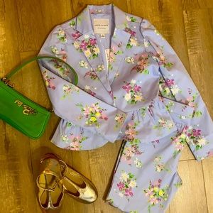 Janie and jack girls periwinkle floral print set